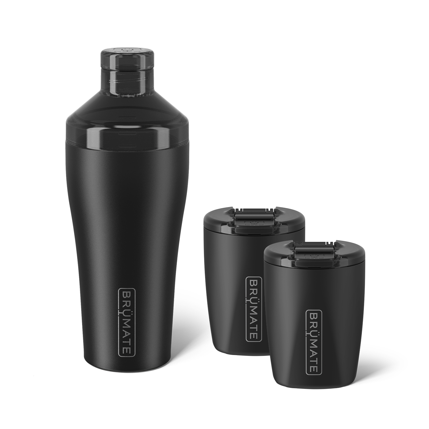 Cocktail Shaker + Rocks Bundle | Matte Black | 22/12oz