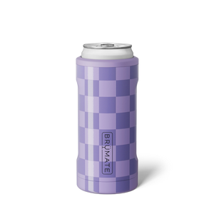 Hopsulator Slim | Lavender Checker | 12oz Slim Cans