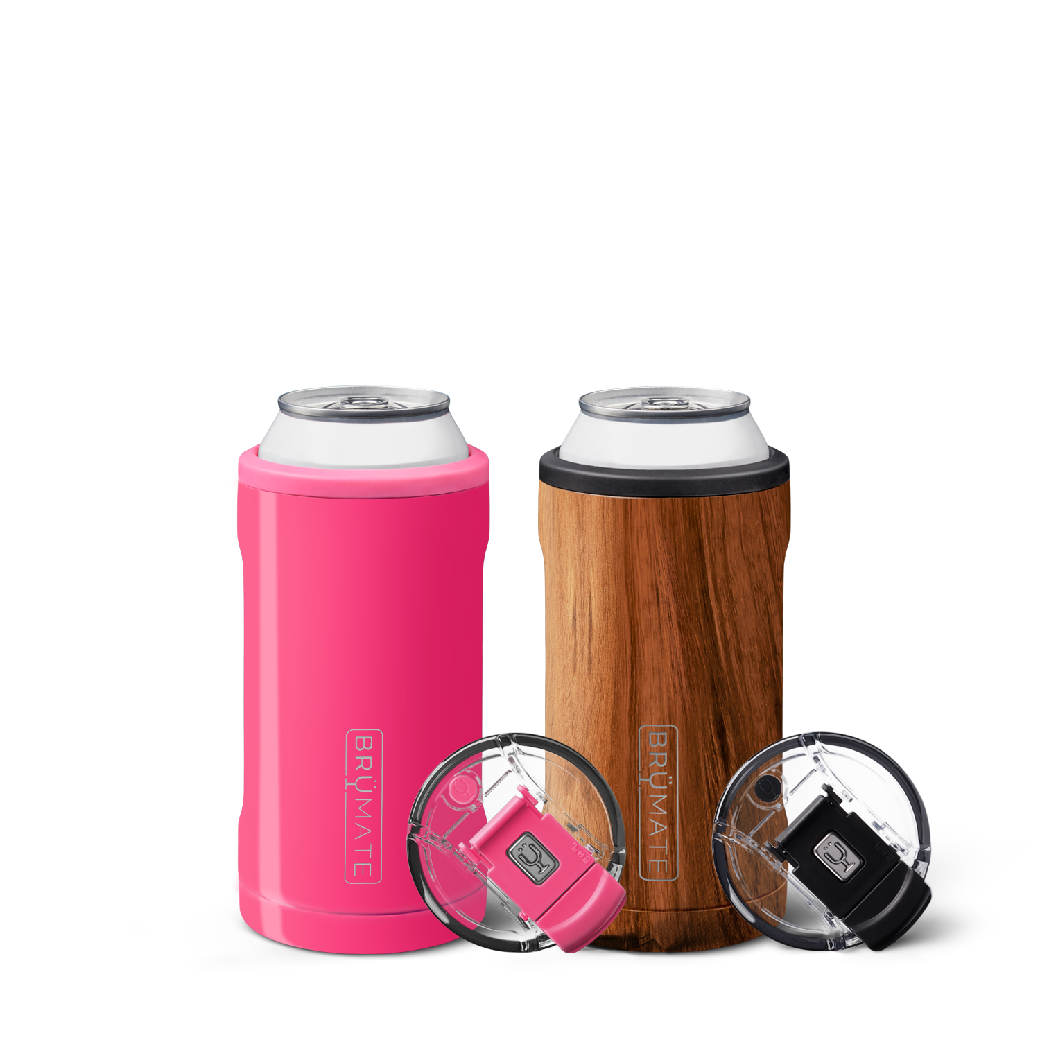 Hopsulator Trio His & Hers Bundle | Walnut + Neon Pink | 12/16oz Standard Cans