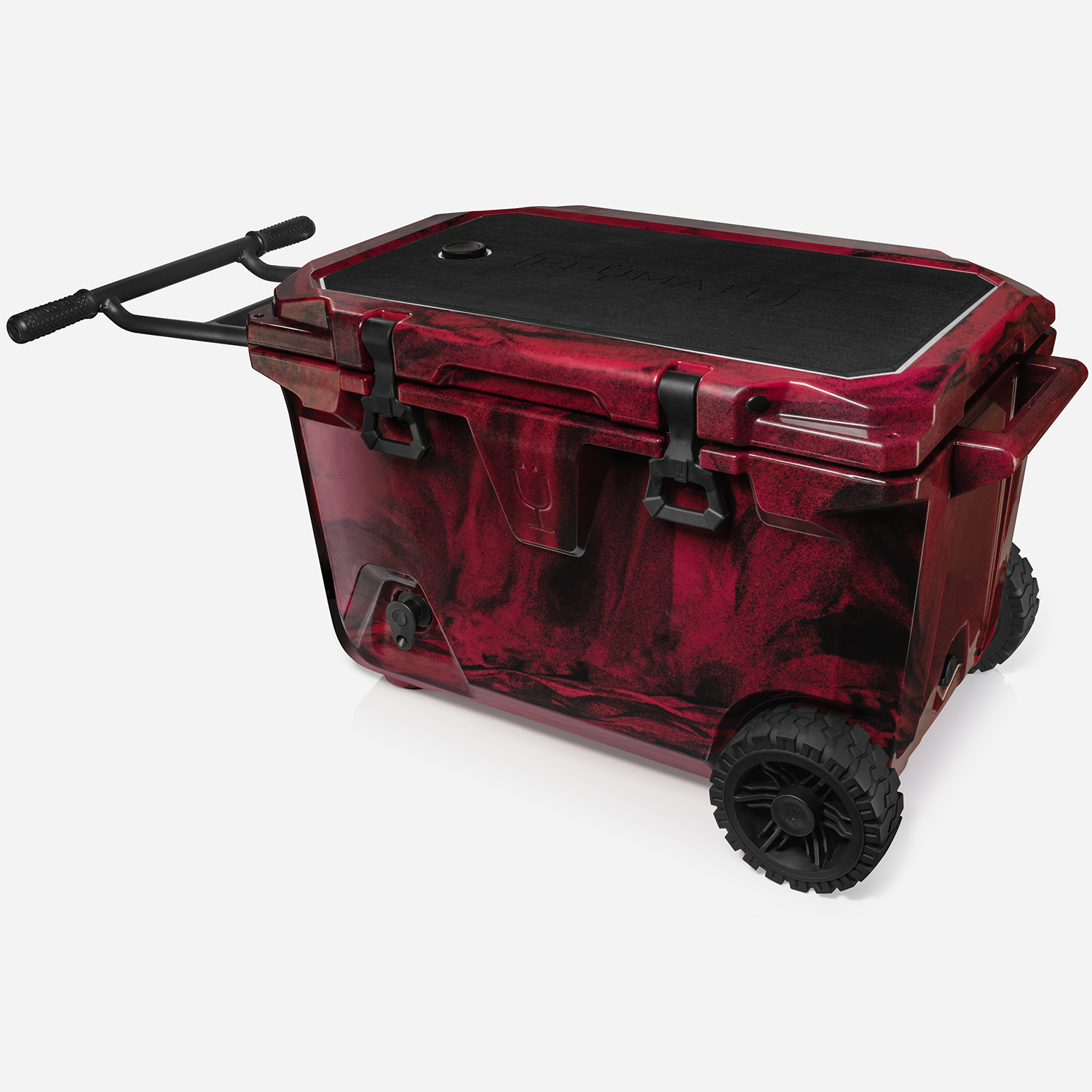 BrüTank 55-Quart Rolling Cooler | Red & Black Swirl