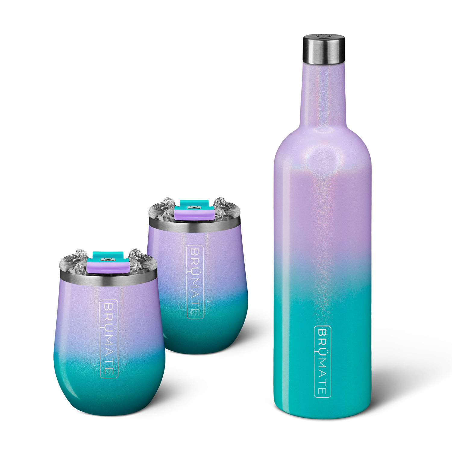 Winesulator™ + 2 Uncork'd XL Set | Glitter Mermaid