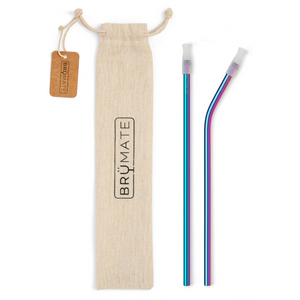 Stainless Steel Reusable Straws | Rainbow Titanium | Large